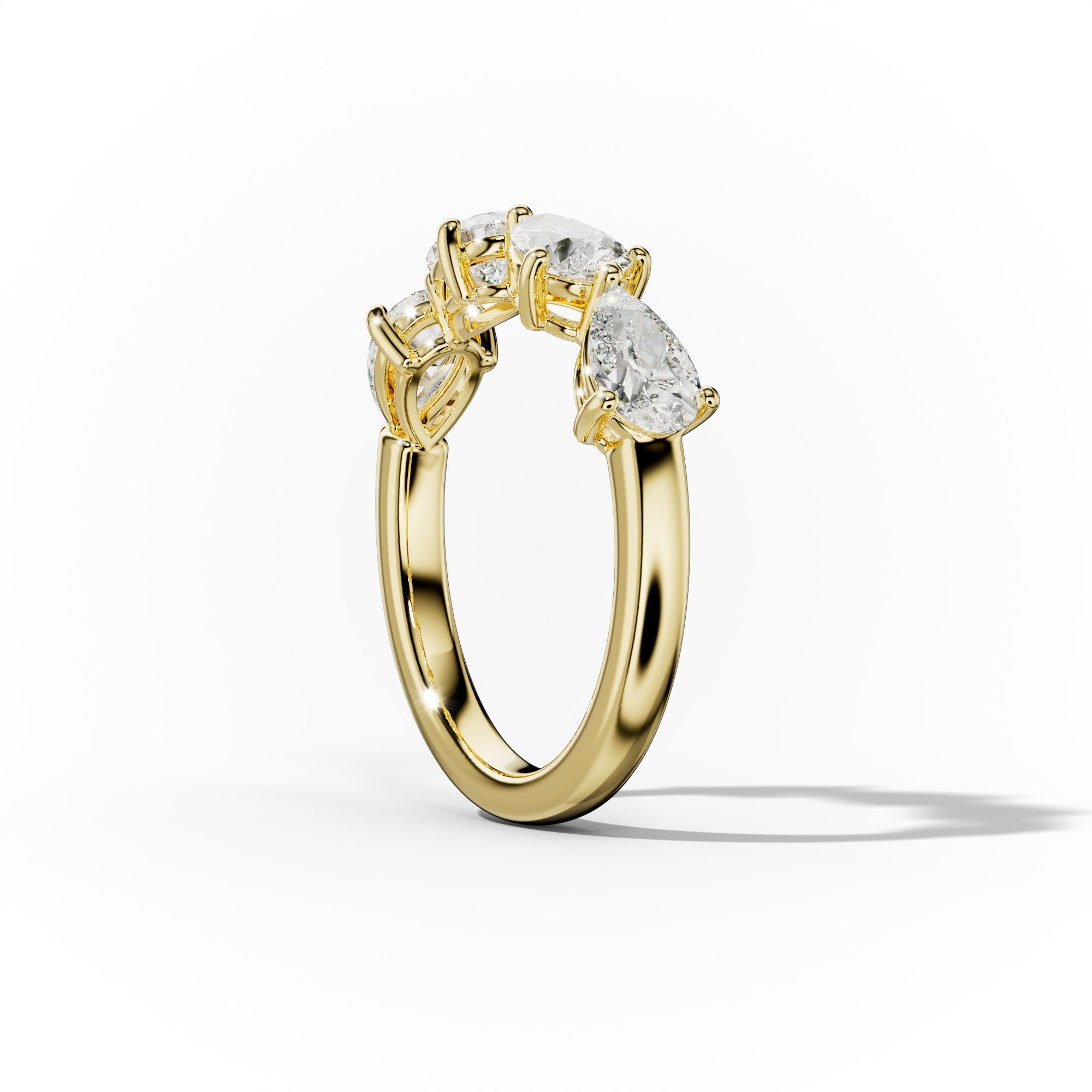 2.0 Carat East West Pear Shape Diamond Anniversary Band